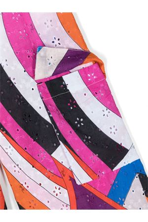 multicolor cotton trousers EMILIO PUCCI KIDS | PU6A40M0038543MC